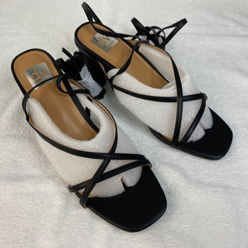 DV Dolce Vita Womens Sandals 11 Haze Strappy Lace Block-Heel Dress
